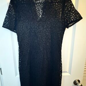 Elegant Black Lace Dress